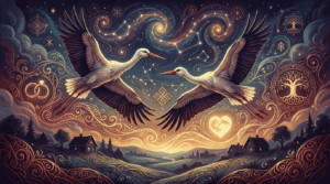 Dwa bociany w locie znaczenie: symbolika pary w powietrzu